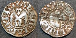 Ancient Coins - CRUSADERS, FRANCE: Bishops of Valence AR denier, 12th century