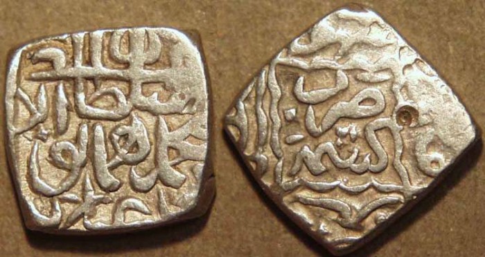 World Coins - INDIA, KASHMIR SULTANS, Haidar Dughlat (1546-50) Silver sasnu in the name of the Mughal emperor Humayun. SCARCE!