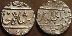 Ancient Coins - BRITISH INDIA, BOMBAY PRESIDENCY: Silver rupee in the name of Muhammad Shah (1719-1748), Munbai, RY 29. VERY SCARCE!