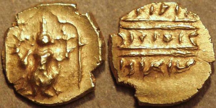 World Coins - INDIA, Vijayanagar: Venkatapiraya III (1630-41) Gold half pagoda