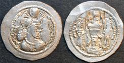 Ancient Coins - SASANIAN: Varahran (Bahram) IV (388-399) Silver drachm, Herat, RARE and CHOICE!