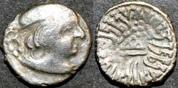 Ancient Coins - INDIA, INDIA, WESTERN KSHATRAPAS: Yasodaman II (315-332 CE) Silver drachm, year S. 24x. SCARCE & CHOICE!