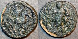 Ancient Coins - Indo-Scythian: Azes II AR drachm, Zeus reverse, BARGAIN-PRICED!