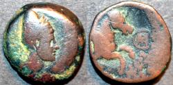 Ancient Coins - SELEUCID (SELEUKID) KINGDOM, Seleucos (Seleukos) I AE double unit (dichalkon), Uncertain mint in Bactria. RARE!