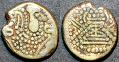 Ancient Coins - INDIA, CHALUKYAS of GUJARAT, Anonymous Silver drachm (gadhaiya paisa)