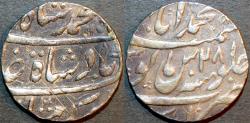 Ancient Coins - INDIA, MUGHAL, Muhammad Shah (1719-48): Silver rupee, Muhammadabad (Banaras), AH 115x, RY 28, CHOICE!
