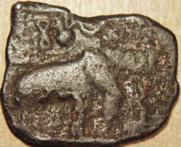 Ancient Coins - INDIA, SANGAM AGE PANDYAS: Large Elephant type Copper unit. VERY RARE + CHOICE!