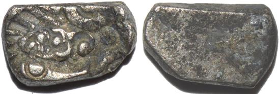 Ancient Coins - INDIA, SURASENA janapada, silver (AR) 1/2 karshapana, van't Haaff 1.12. SCARCE