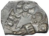 Ancient Coins - INDIA, MAGADHA: Series I AR punchmarked karshapana GH 279d. VERY RARE and SUPERB!