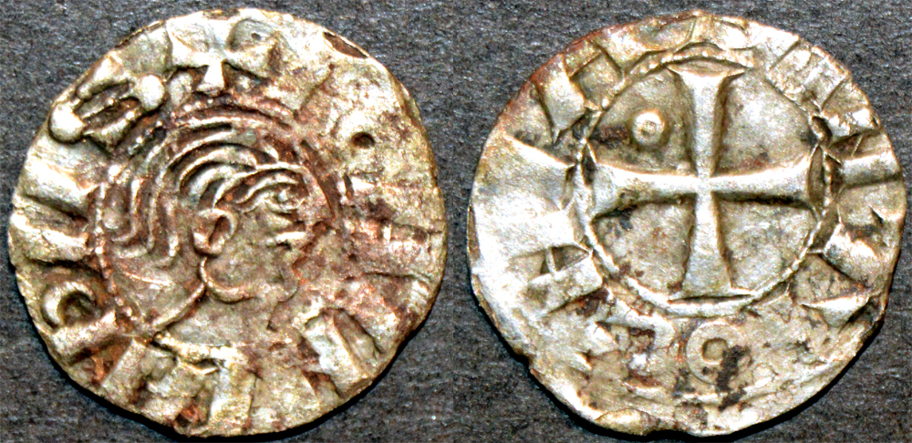CRUSADER STATES Bohemond III BI denier, struck in his minority, Antioch