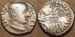Ancient Coins - INDIA, WESTERN KSHATRAPAS: Rudradaman (c.130-150 CE) Silver drachm, Legend B. CHOICE!