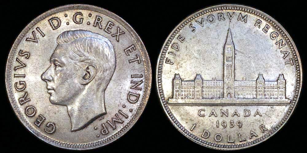 1939 Canada 1 Dollar - George VI - Royal Visit - AU | North