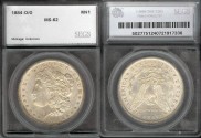 Us Coins - 1884o/o Morgan Dollar SEGS MS62