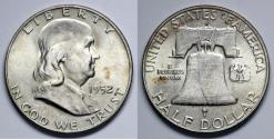 Us Coins - 1952 D Franklin Half Dollar - Unlisted D/D Mint Mark - BU - Silver