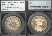 World Coins - 1969 Austria 50 Schilling - 450th Anniversary Death of Maximillian I - (Only 55,000 Pieces were struck) SEGS PR67 Silver