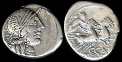Ancient Coins - C. Porcius Cato Denarius (123 BC)