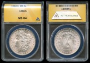 Us Coins - 1898 Morgan Dollar ANACS MS64