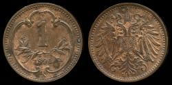 World Coins - 1894 Austria 1 Heller UNC