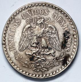 1922 M Mexico 1 Peso - United Mexican States - AU Silver | North ...