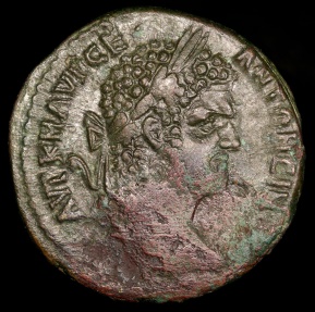 Ancient Coins - Caracalla Ae27 - Apollo at Altar - Hadrianopolis