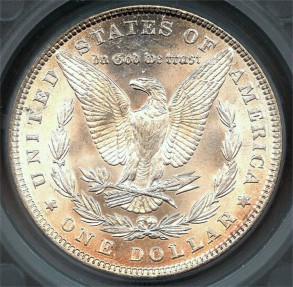 US Coins - 1886 Morgan Dollar SEGS MS62
