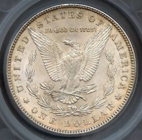 US Coins - 1897 Morgan Dollar SEGS MS62