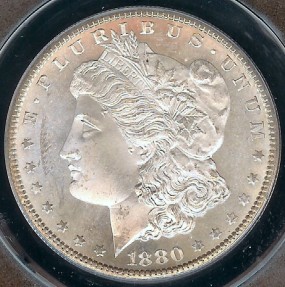 US Coins - 1880s Morgan Dollar ANACS MS64