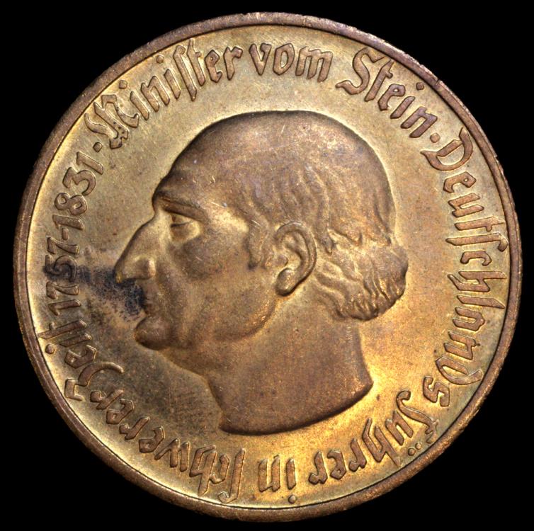 1922 Westphalia 500 Marks Baron von Stein Notgeld Inflation Coinage