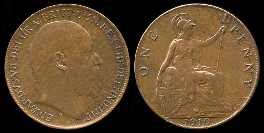 1910 Great Britain 1 Penny AU European Coins 1910-great-britain-1-penny-au-european-coins