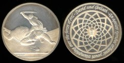 World Coins - 1975 Italy – David and Goliath by Guerrino Mattia Monassi for the Franklin Mint - Proof Silver (Only 19,412 Pieces Were Struck)