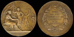 World Coins - 1898 France - Shooting Award Medal – Minister of War