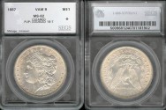 Us Coins - 1887 Morgan Dollar - VAM 9 - SEGS MS62 