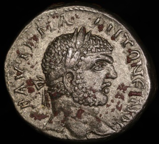 Ancient Coins - Caracalla Tetradrachm - Eagle Standing - Laodicia ad Mare