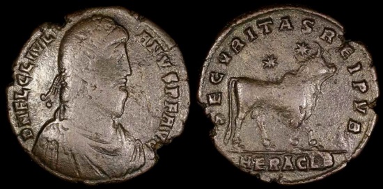 Ancient Coins - Julian II Ae28 - SECVRITAS REIPVB - Heraclea Mint