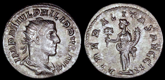 Ancient Coins - Philip I Antoninianus - LIBERALITAS AVG II - Rome Mint