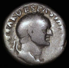 Ancient Coins - Vespasian Denarius - COS ITER TR POT - Rome Mint
