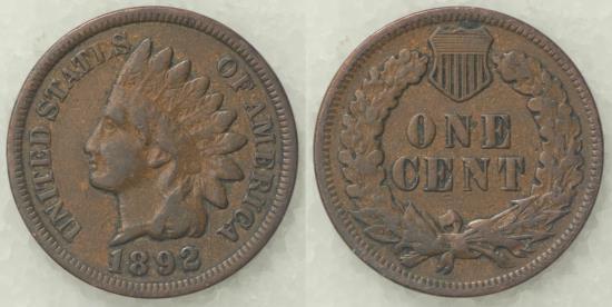 1892 Indian Head Cent - VF | Small Cents