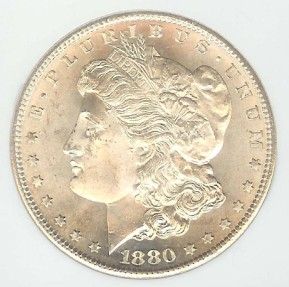 US Coins - 1880s Morgan Dollar NGC MS64