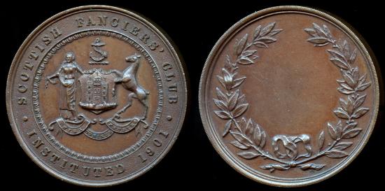 World Coins - 1901 Scotland - Scottish Fanciers' Club Award Medal