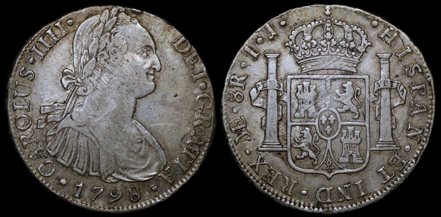 1798 Me Ij Peru 8 Reales Carolus Iiii Xf Miscellaneous