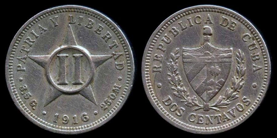 1916 Cuba 2 Centavo AU | North & Central American and Caribbean Coins