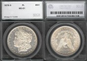 Us Coins - 1879s Morgan Dollar SEGS MS61-PL