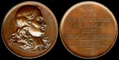 World Coins - 1817 France - François Eudes de Mézeray, French historian and "Historiographer to the King of France" by Francois-Augustin Caunois / “Galerie Metallique des Grands Hommes Français"