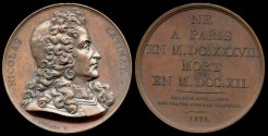 World Coins - 1823  France - Nicolas Catinat (French military commander and Marshal of France under Louis XIV) by Joseph Francois Domard