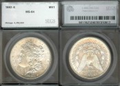 Us Coins - 1882s Morgan Dollar SEGS MS64