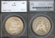 Us Coins - 1887s Morgan Dollar SEGS AU55-PL