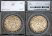 Us Coins - 1897 Morgan Dollar - VAM 2 - SEGS MS62