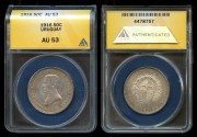 World Coins - 1916 Uruguay 50 Centesimos ANACS AU53