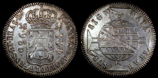 1816 Brazil 960 Reis - Joao VI - UNC | South American Coins