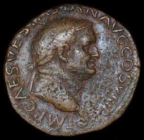 Ancient Coins - Vespasian Dupondius - AEQUITAS AUGUSTI - Lugdunum Mint